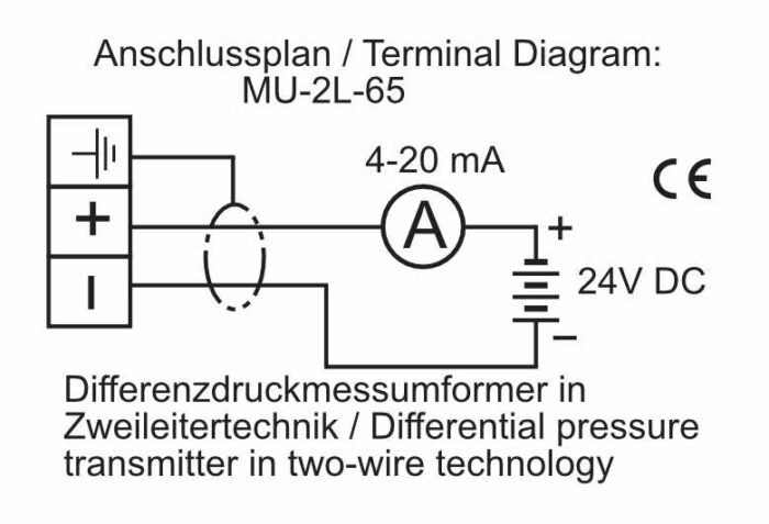 Differential Pressure Transmitter in 2-wire - MU-Analog-65-2L